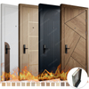 veneer finish fire rated wood door with decorative timber surface for interiors