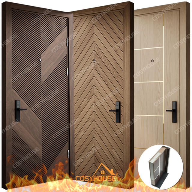 30 minute fire rated wood door for apartment and commercial interior projects