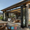Slim frame aluminum folding glass door for modern villas with thermal break NFRC CSA and AS2047 certifications