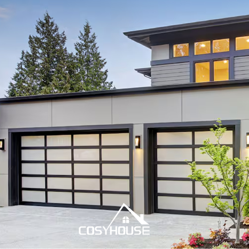 Modern Full View Aluminum Glass Garage Door