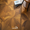 Teak floral pattern parquet flooring made by top Chinese manufacturer