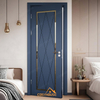 European Classic Wooden Interior Door with Circular Panel Design