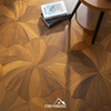Natural Oak Floral Pattern Engineered Flooring | Artistic Parquet OEM Factory in China