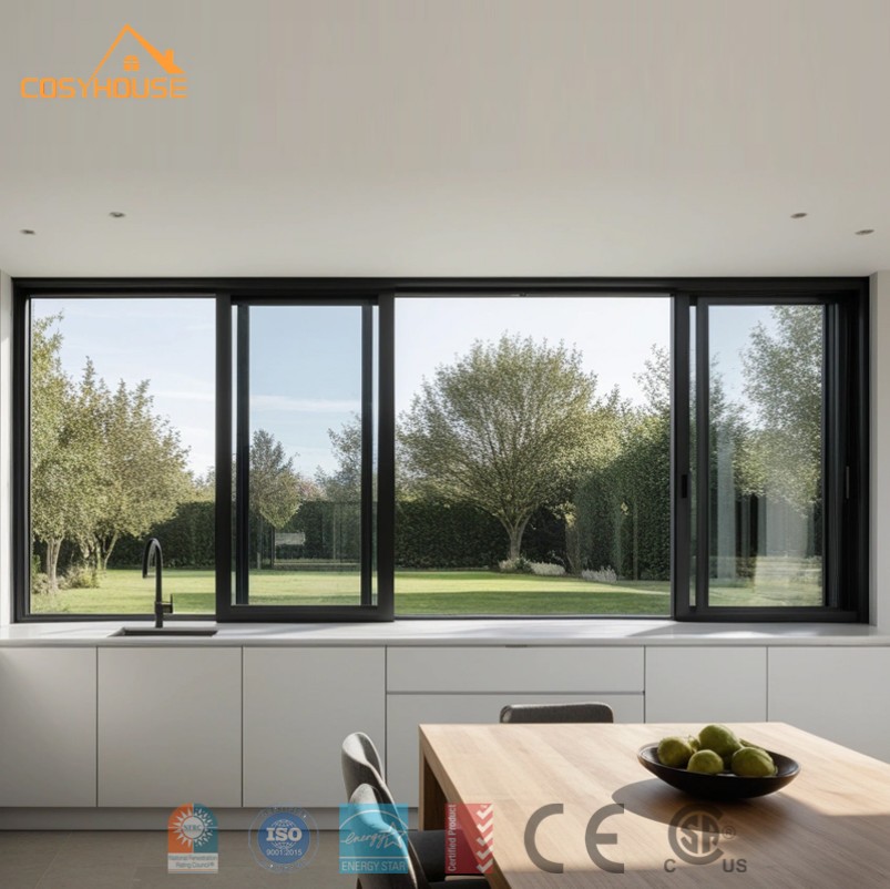 High-performance aluminum sliding window with thermal break and NFRC CSA AS2047 certifications