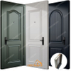 European style solid wood interior door with PU painted finish
