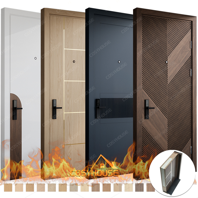 acoustic fire rated wood door for sound control and interior fire protection
