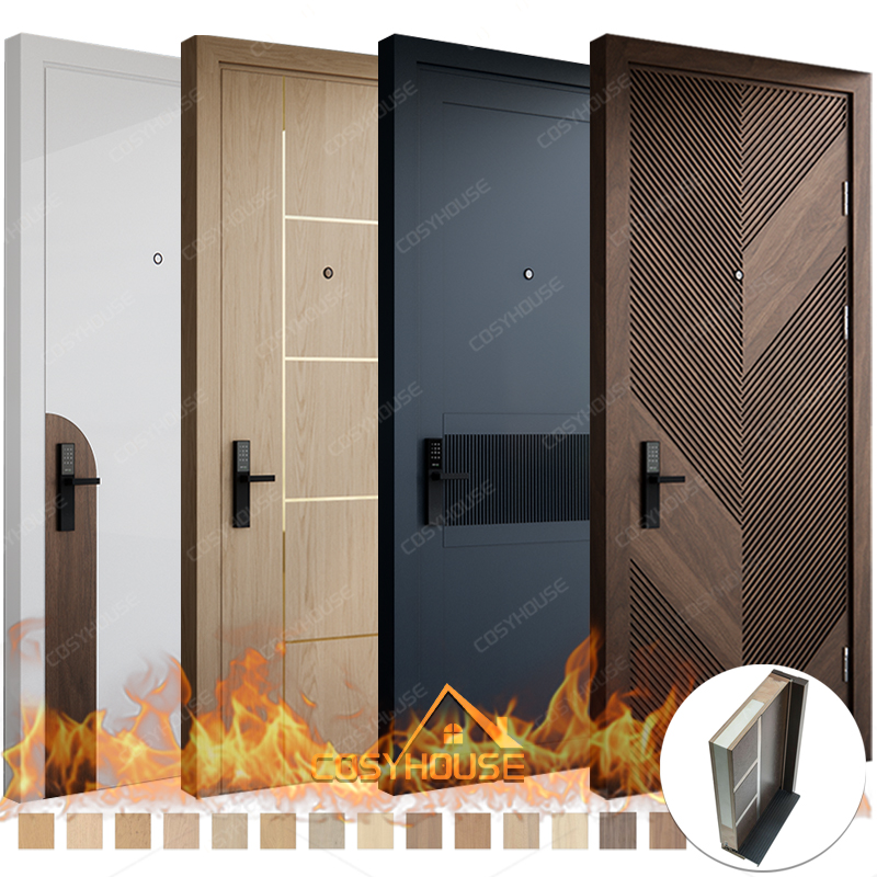 acoustic fire rated wood door for sound control and interior fire protection