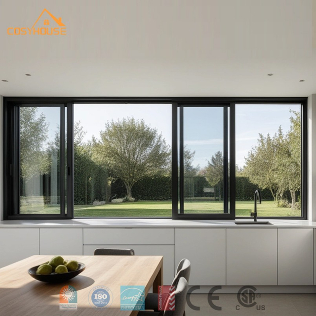 Premium aluminum sliding window with NFRC AS2047 CSA and Energy Star certifications