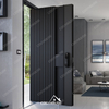 Modern steel security pivot front door with smart lock