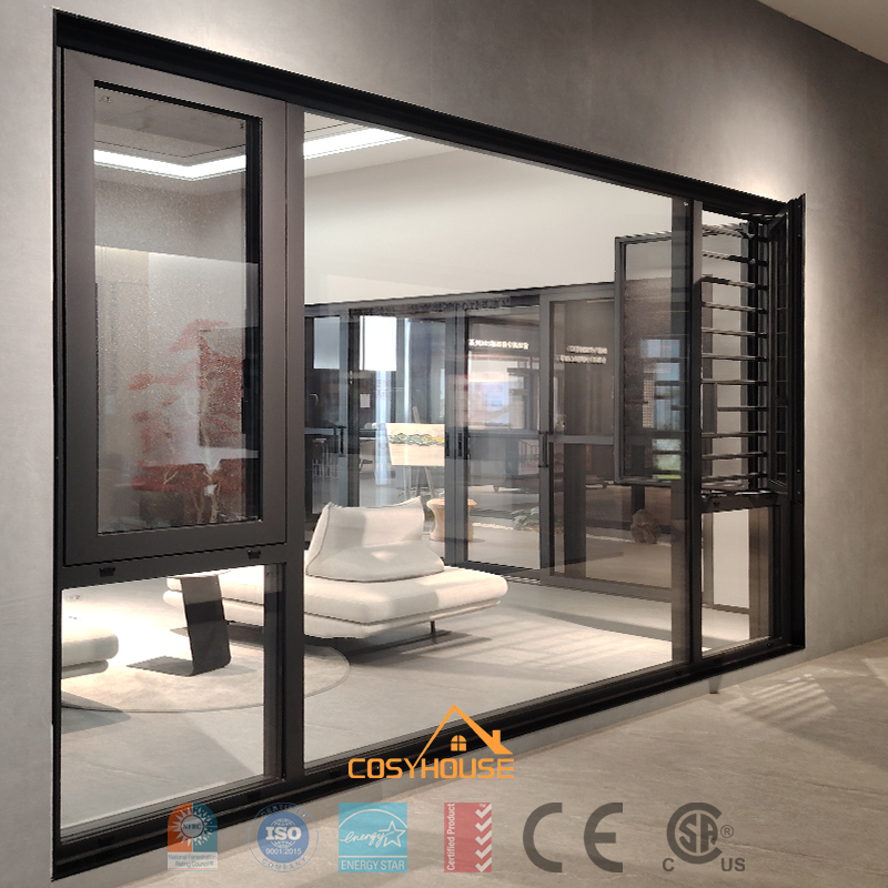 High-end aluminum hinged window with NFRC, AS2047, CSA, Energy Star certifications