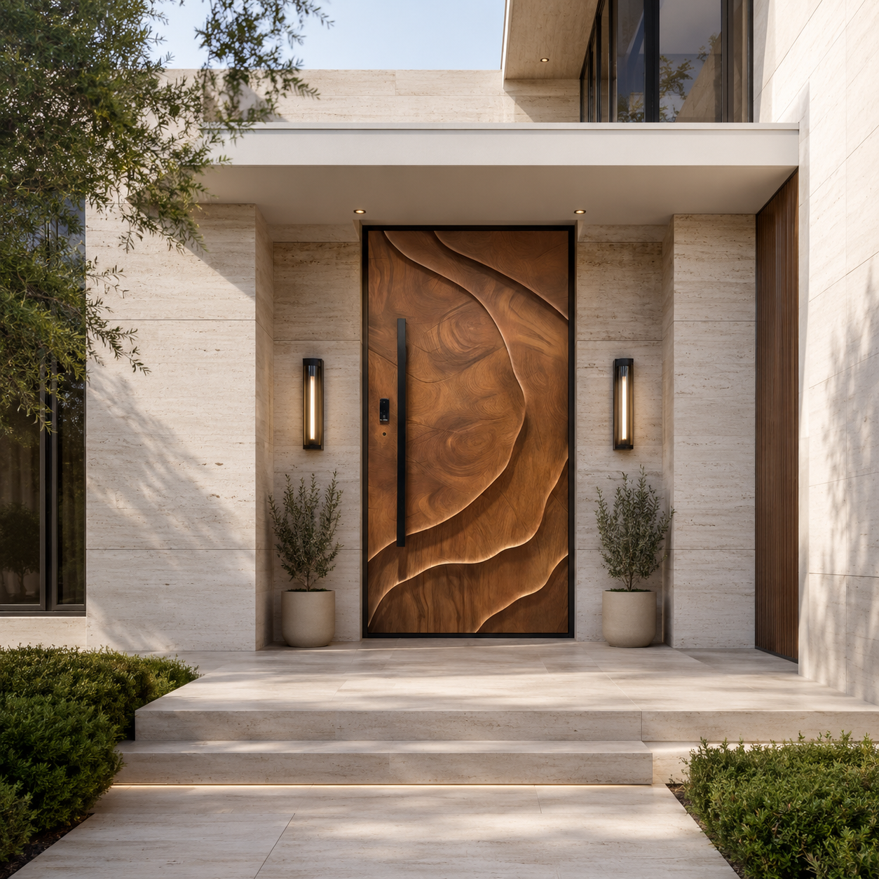 Luxury modern entry door for contemporary home