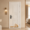 white architectural wood hotel door