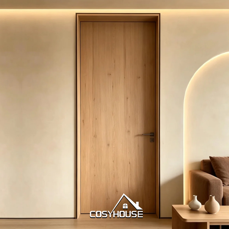 Contemporary architectural wood door for modern interiors