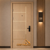 light oak interior wood door with horizontal panel design